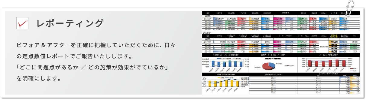 日々の定点数値レポートでご報告いたしします。